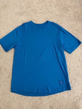 Topo Designs Blue Crewneck Tee Merino Wool Blend